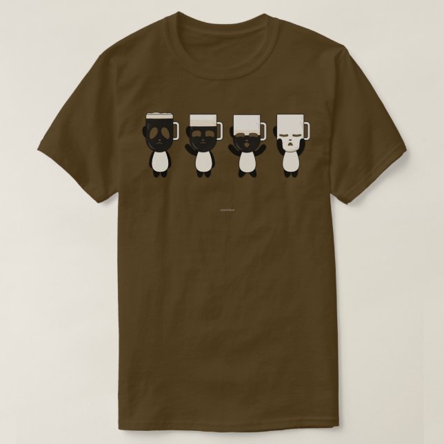 Guinness Panda Beer Pattern black T-Shirt (Design Front)