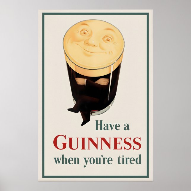Guinness Pint Poster Print  John Gilroy Vintage (Front)