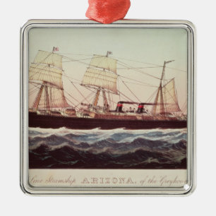 Guion Line Steamship Arizona Metal Ornament