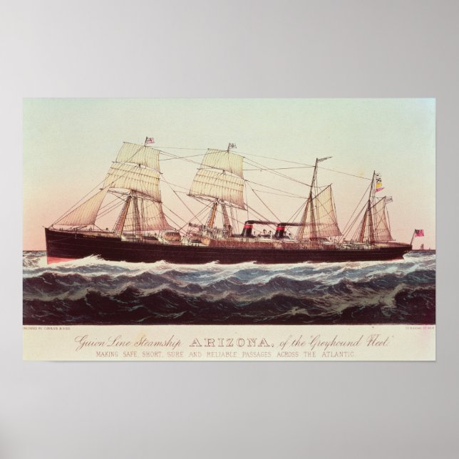 Guion Line Steamship Arizona Poster (Front)