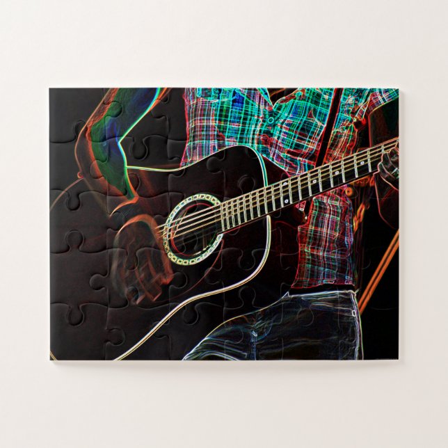 Guitar 1 11x14 30pc jpcnm jigsaw puzzle (Horizontal)