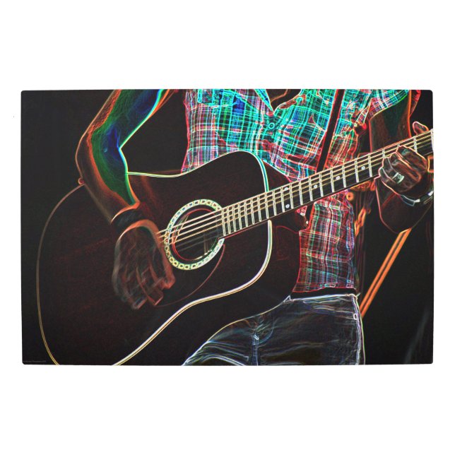 Guitar 1 30x20 (75x50cm) wamecna metal print (Front)