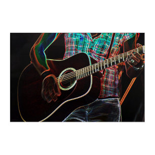 Guitar 1 36x24 (90x60cm) waacna acrylic print