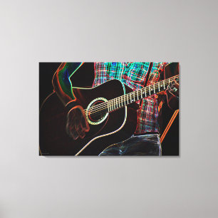 Guitar 1 36x24 (90x60cm) waccna canvas print