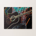 Guitar 1 JP Jigsaw Puzzle<br><div class="desc">Guitar 1 - Photograph of a guitar player heavily altered in post production with lights and effects to create a bright and dynamic artwork.
© Alan Harman Photography 2011. All Rights Reserved.
www.alanharmanphotography.com
130518</div>
