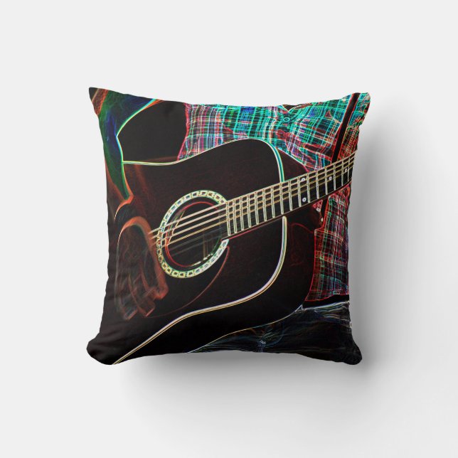 Guitar 1 tpm throw pillow (Front)