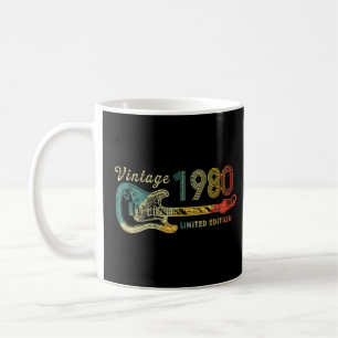 Guitar 42 Year Old Vintage 1980 Coffee Mug