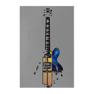 Guitar 4 24x36 (60x90cm) waacna acrylic print