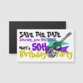Guitar 50th Birthday Party Save the date Magnetic (Front/Back)