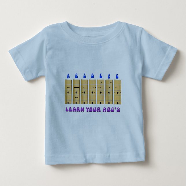 Guitar ABC's Baby T-Shirt (Front)