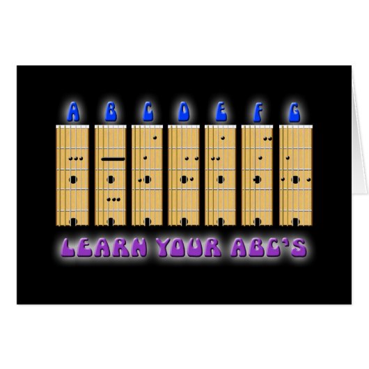 Guitar ABC's Card (Front Horizontal)