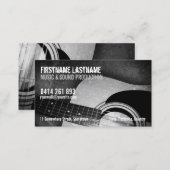 Guitar Acoustic Grunge Music Business card (Front/Back)