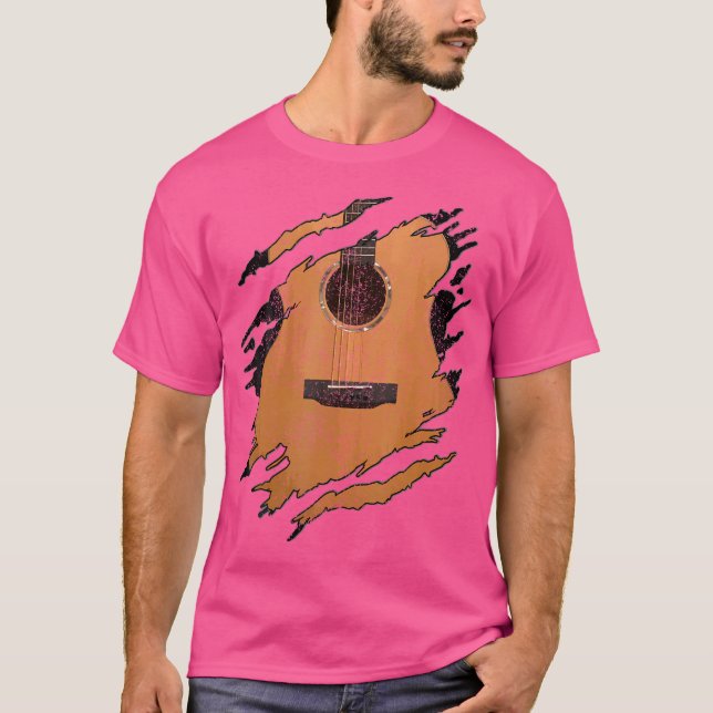 Guitar - Acoustic Music Guitarist Musician Gift T-Shirt (Front)