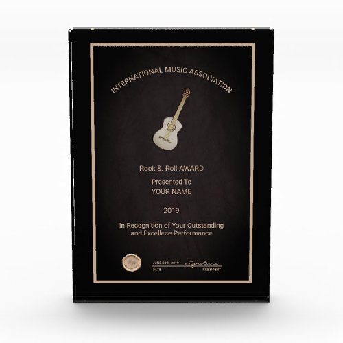 Guitar Acrylic Award