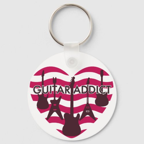 Guitar Addict  Keychain