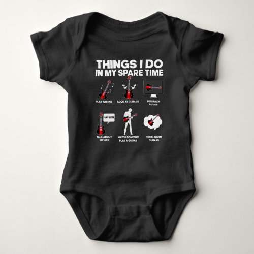 Guitar addicted Guitarist Music Lover Musician Baby Bodysuit