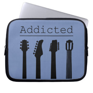 Guitar addicted laptop sleeve