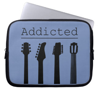 Guitar addicted laptop sleeve