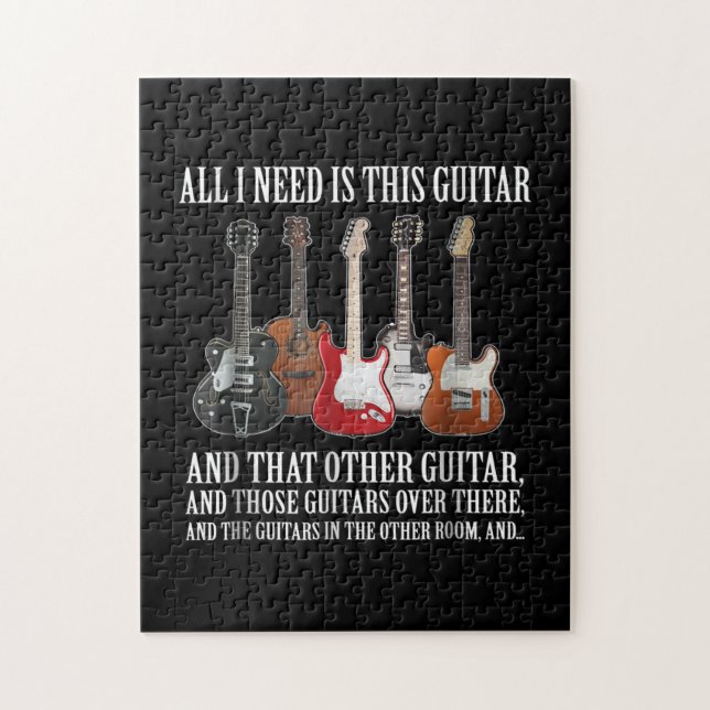 Guitar | All I Need Is This Guitar Any Musician Jigsaw Puzzle (Vertical)