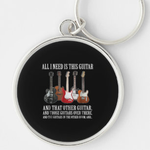 Guitar All I Need Is This Guitar Any Musician Keychain