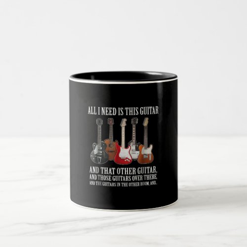 Guitar  All I Need Is This Guitar Any Musician Two_Tone Coffee Mug