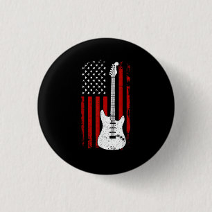 Guitar American US Flag Music Player Electric Guit Button