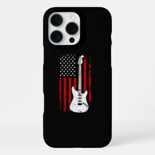 Guitar American US Flag Music Player Electric Guit iPhone 16 Pro Max Case