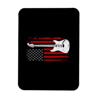 Guitar American US Flag Music Player Electric Guit Magnet