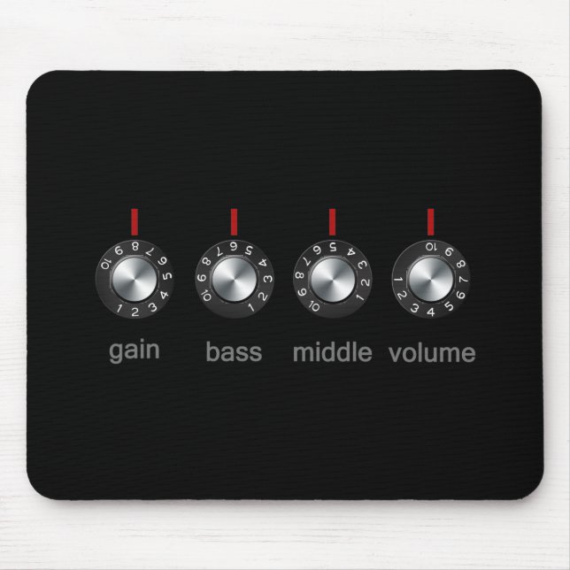 Guitar Amp Knobs Mouse Pad (Front)