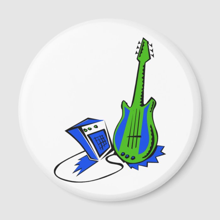 guitar amp stylized fill  green blue.png refrigerator magnet