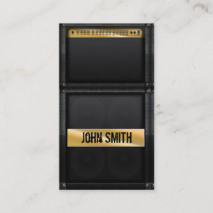 Guitar amp with custom name business card