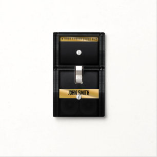 Guitar amp with custom name light switch cover