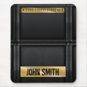 Guitar amp with custom name mouse pad