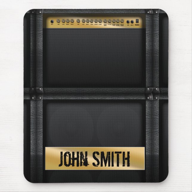 Guitar amp with custom name  mouse pad (Front)