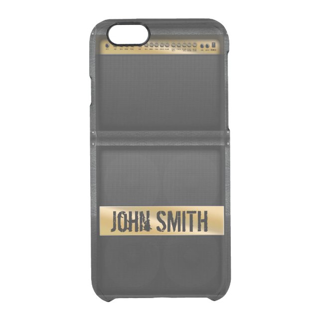 Guitar amp with custom name uncommon iPhone case (Back)