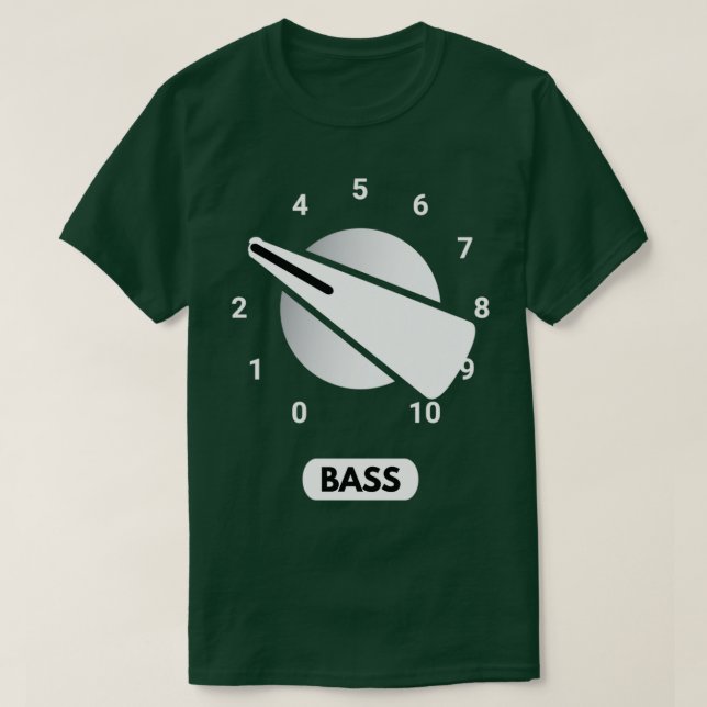 Guitar Amplifier Bass Knob T-Shirt (Design Front)