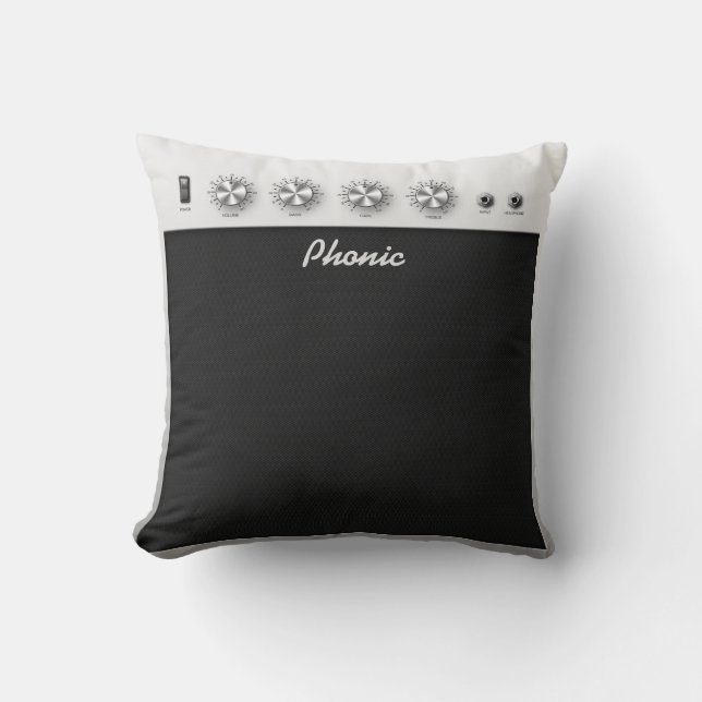 Guitar Amplifier Throw Pillow (Front)