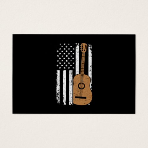 Guitar And American Flag