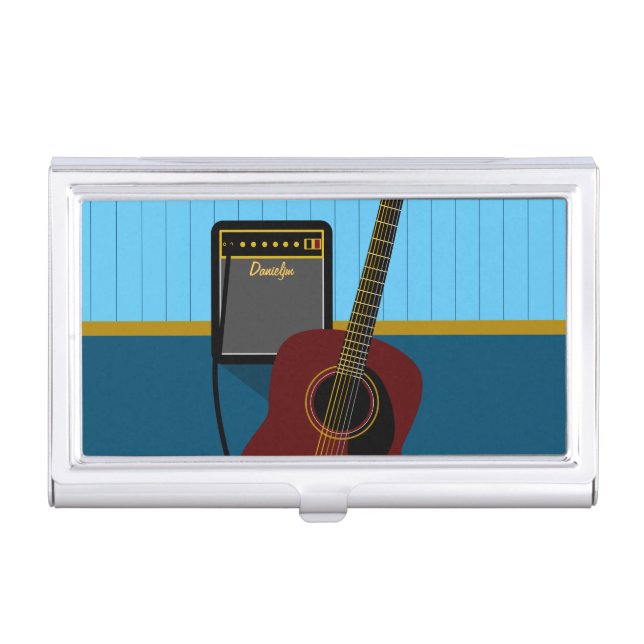 Guitar and Amp Business Card Case (Front)