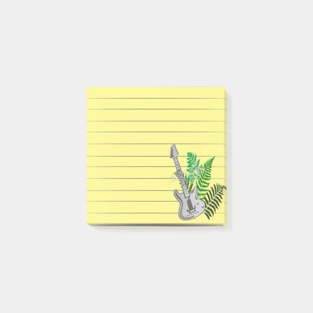 Guitar And Ferns Post-it Notes (Front)