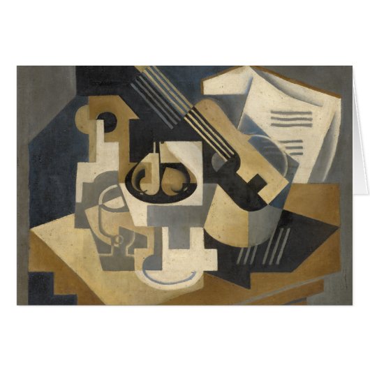 Guitar and Fruit Bowl on a Table, 1918 Cards (Front Horizontal)