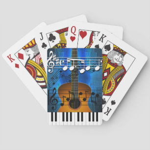 Guitar and Keyboard Music Poker Cards