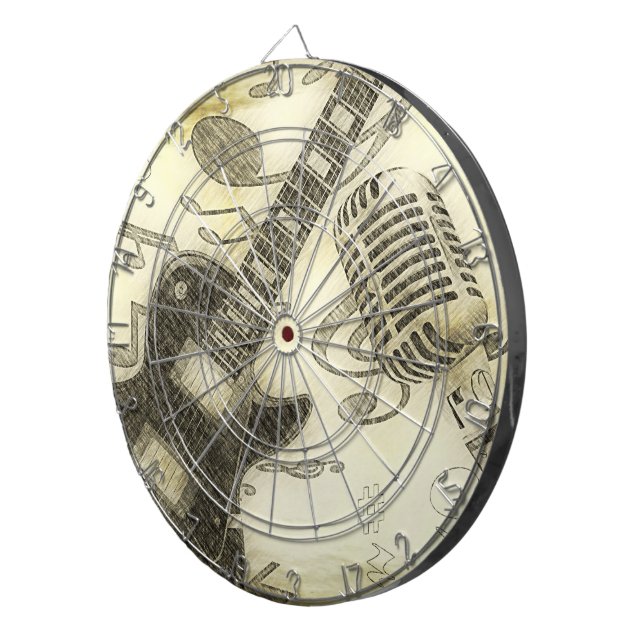 Guitar and Microphone Dart Board (Front Right)