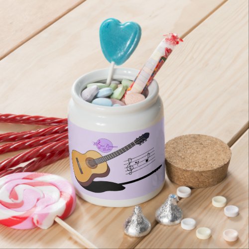 Guitar and Music Candy Jar