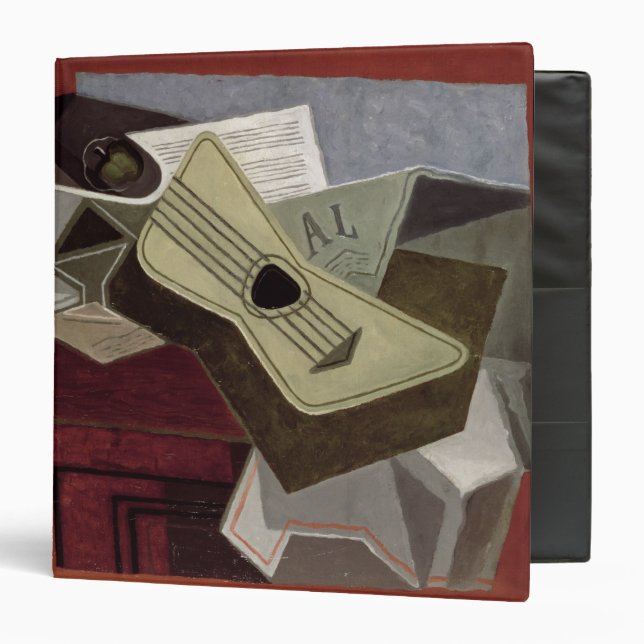 Guitar and Newspaper, 1925 3 Ring Binder (Front/Inside)