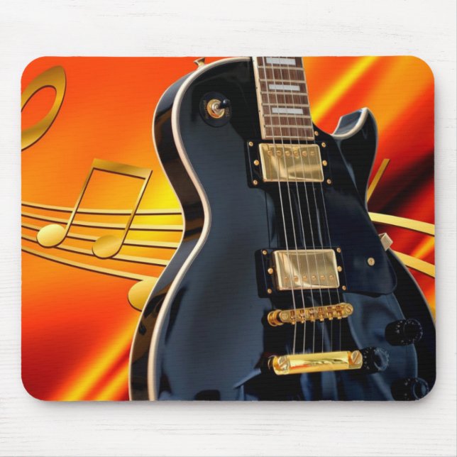 Guitar and Notes Mouse Pad (Front)