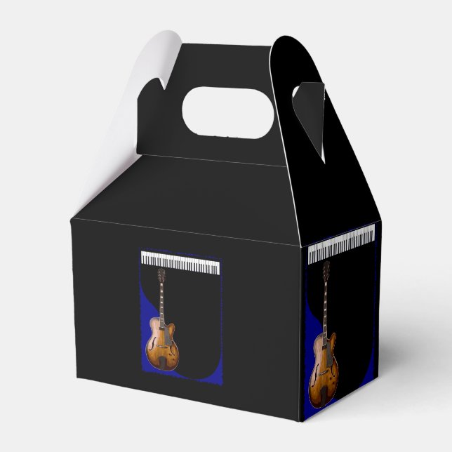 Guitar And Piano Background Favor Boxes (Front Side)