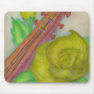 Guitar and Roses Mousepad