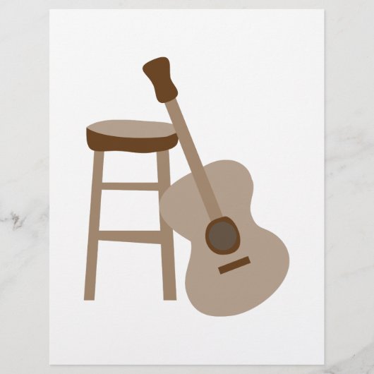 Guitar and Stool (Front)