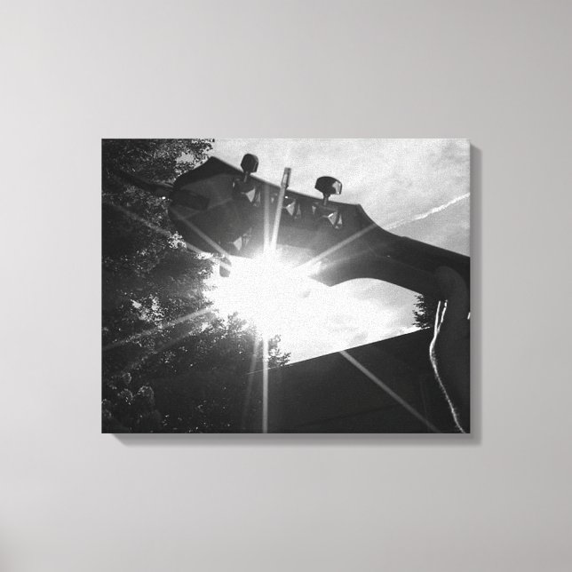Guitar and Sun in Harmony Canvas Print (Front)